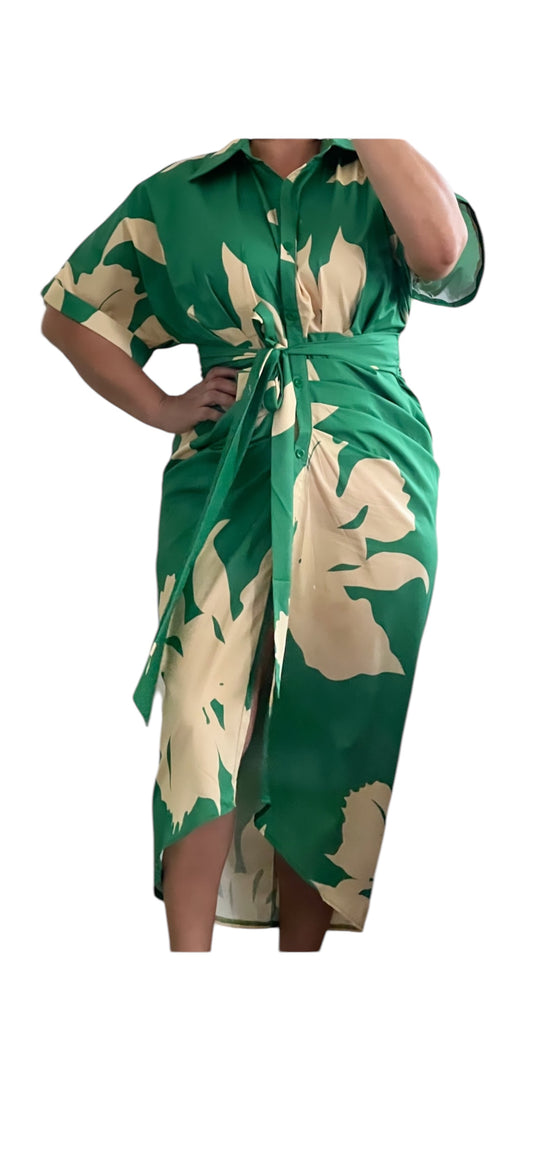 Sunshine Green Midi Dress