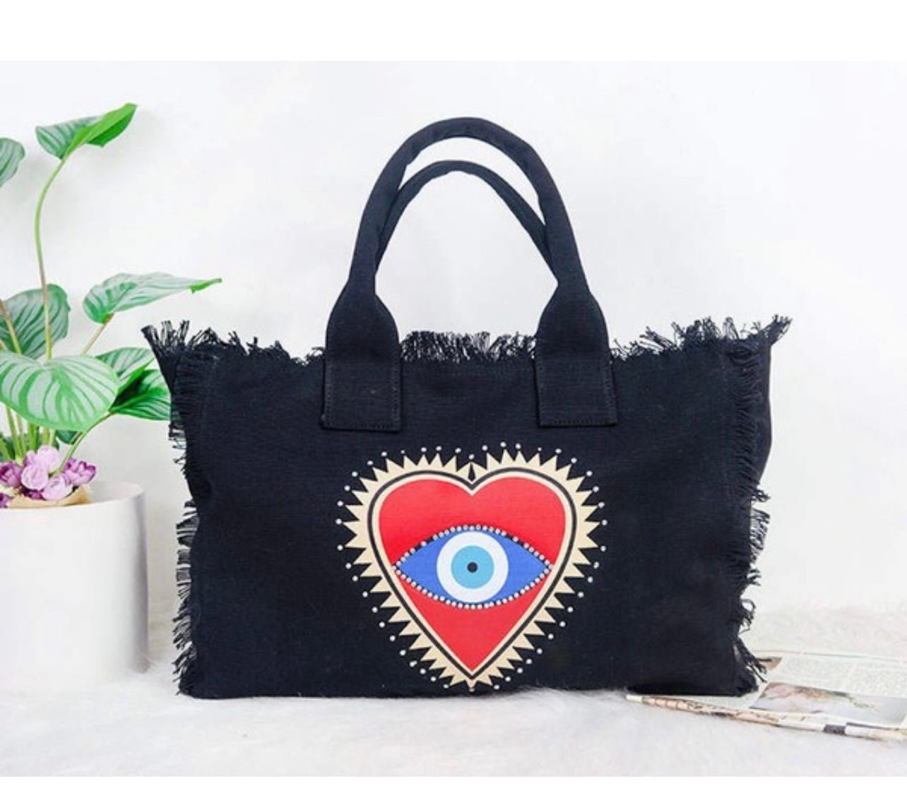 Heart Eye Bling Canva Bag