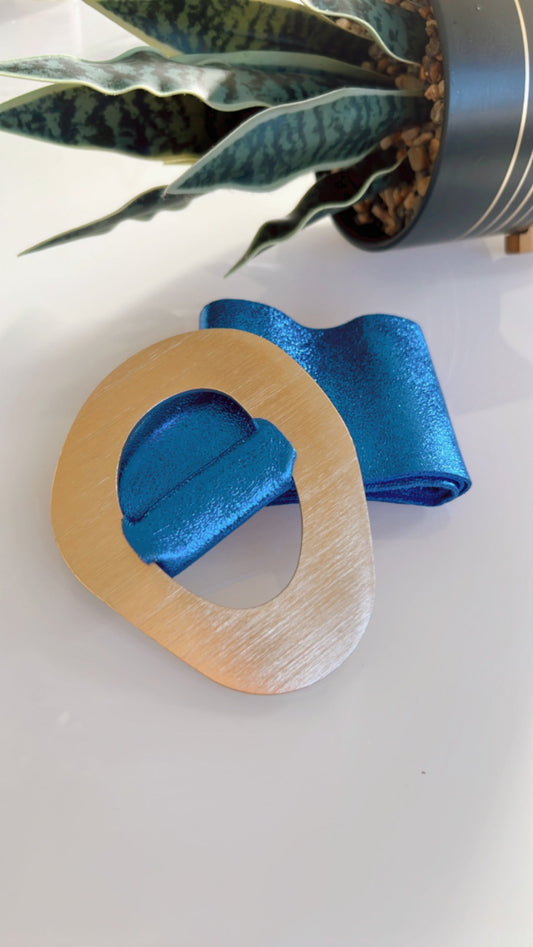 Metallic Leather Belt