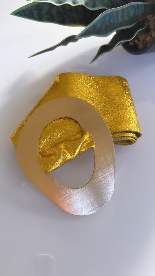 Metallic Leather Belt