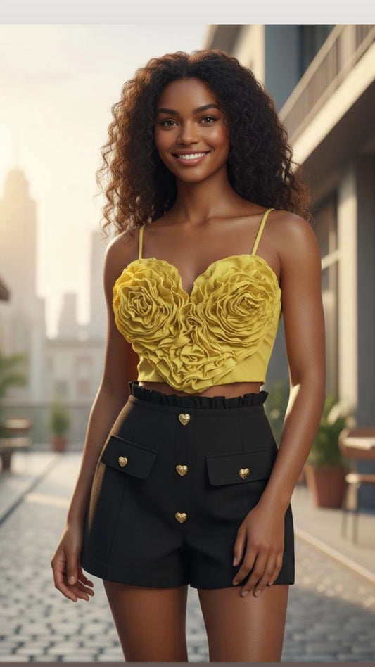 Heart Flower Crop Top