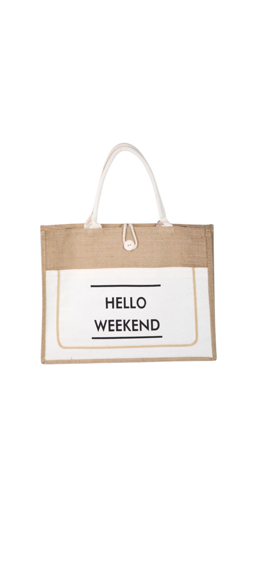 Hello Weekend Tote Bag