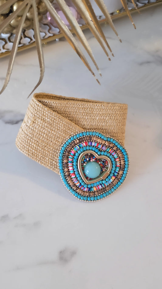 Light Cream Beaded Belt