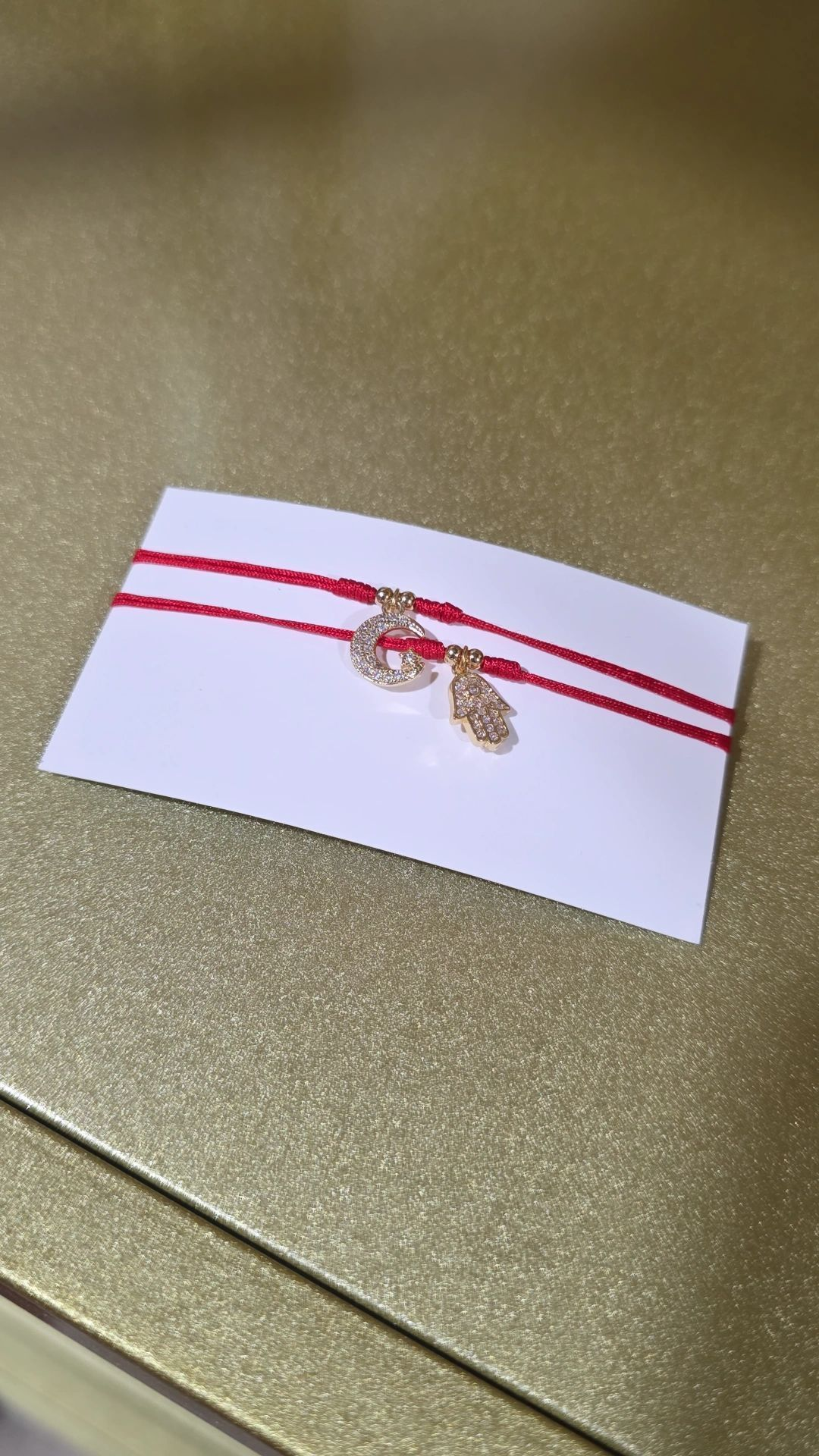 Half Moon & Hamsa Duo Bracelet