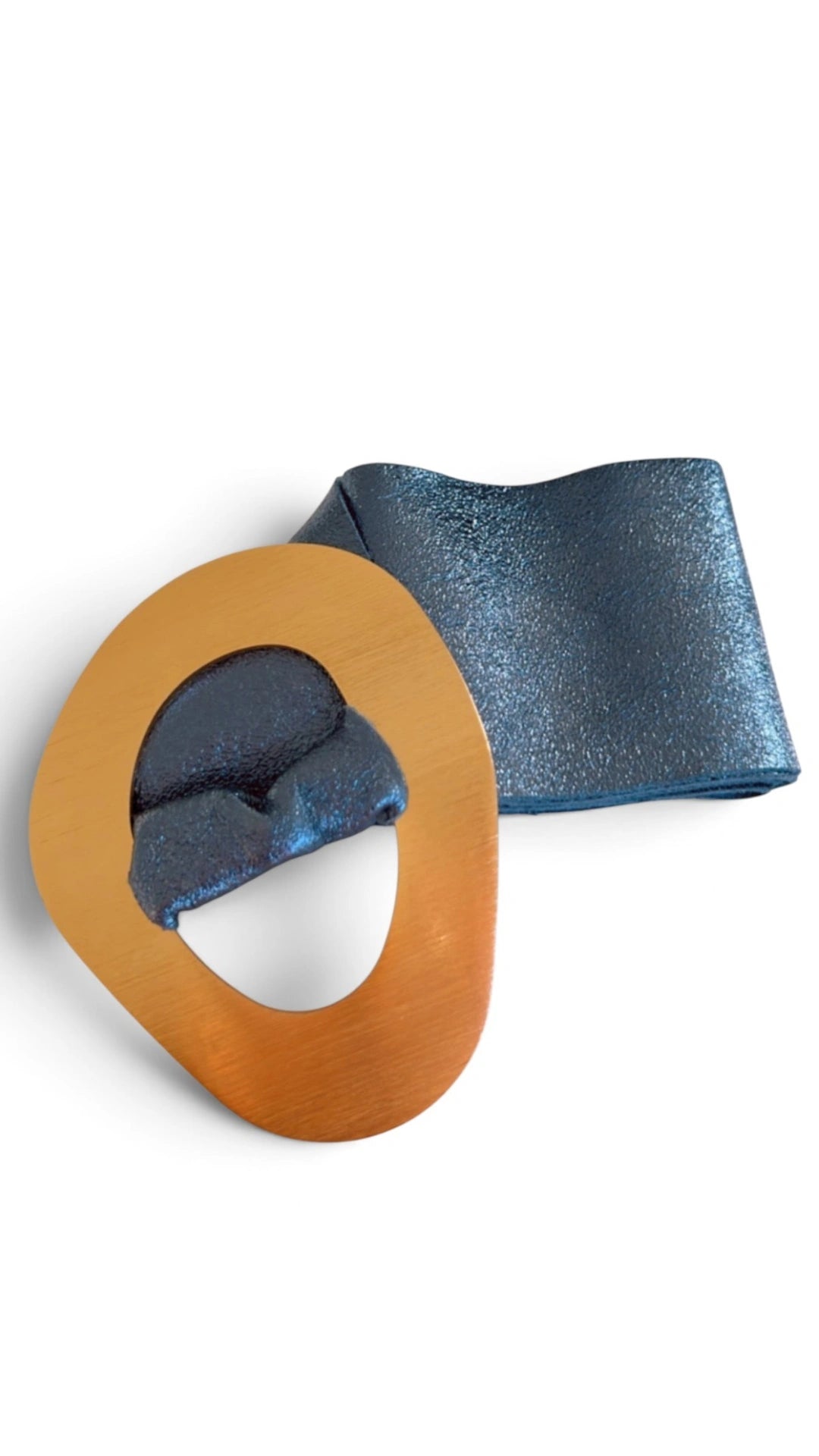 Metallic Leather Belt