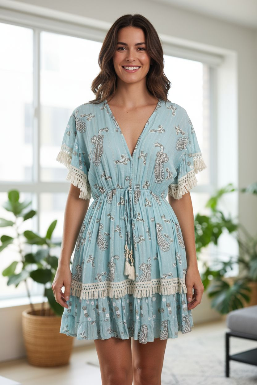 Soleil Boho Short Dress