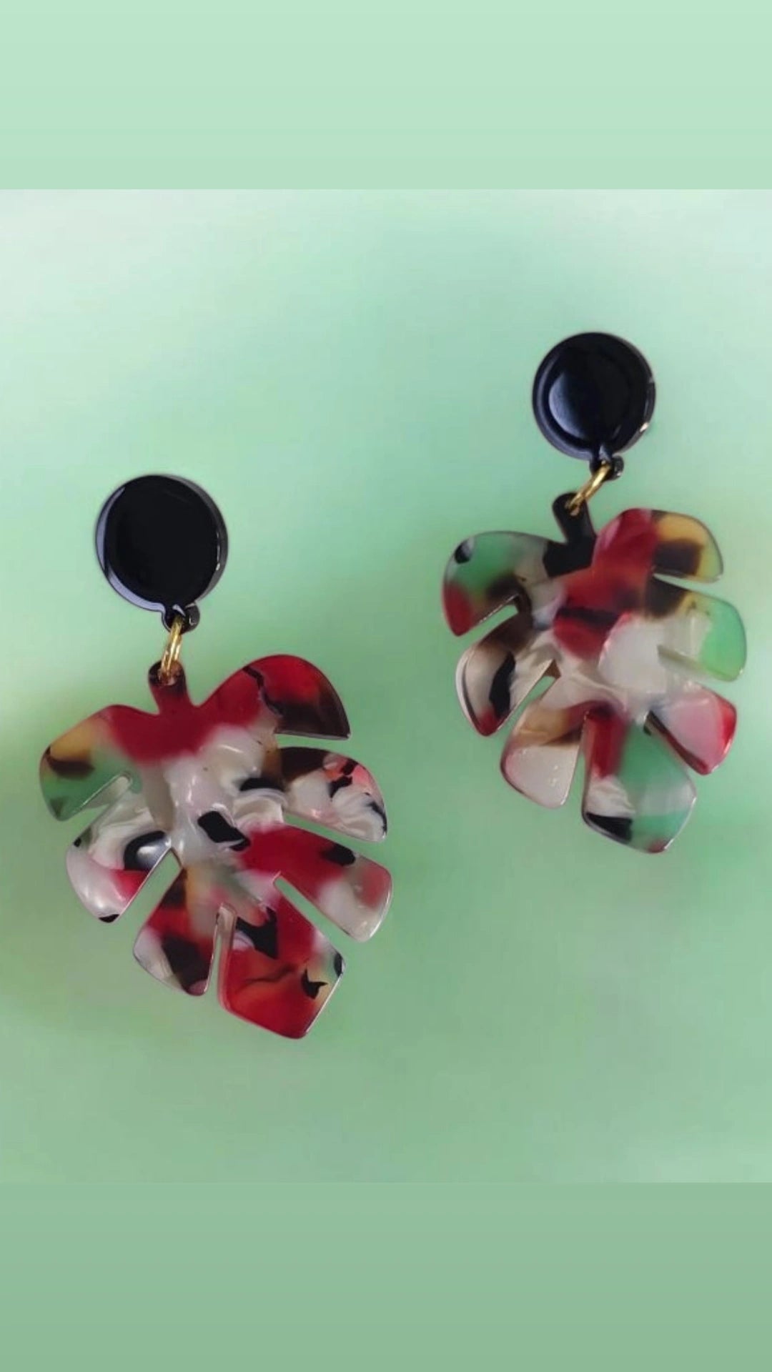 IsaZoe Monstera Earrings