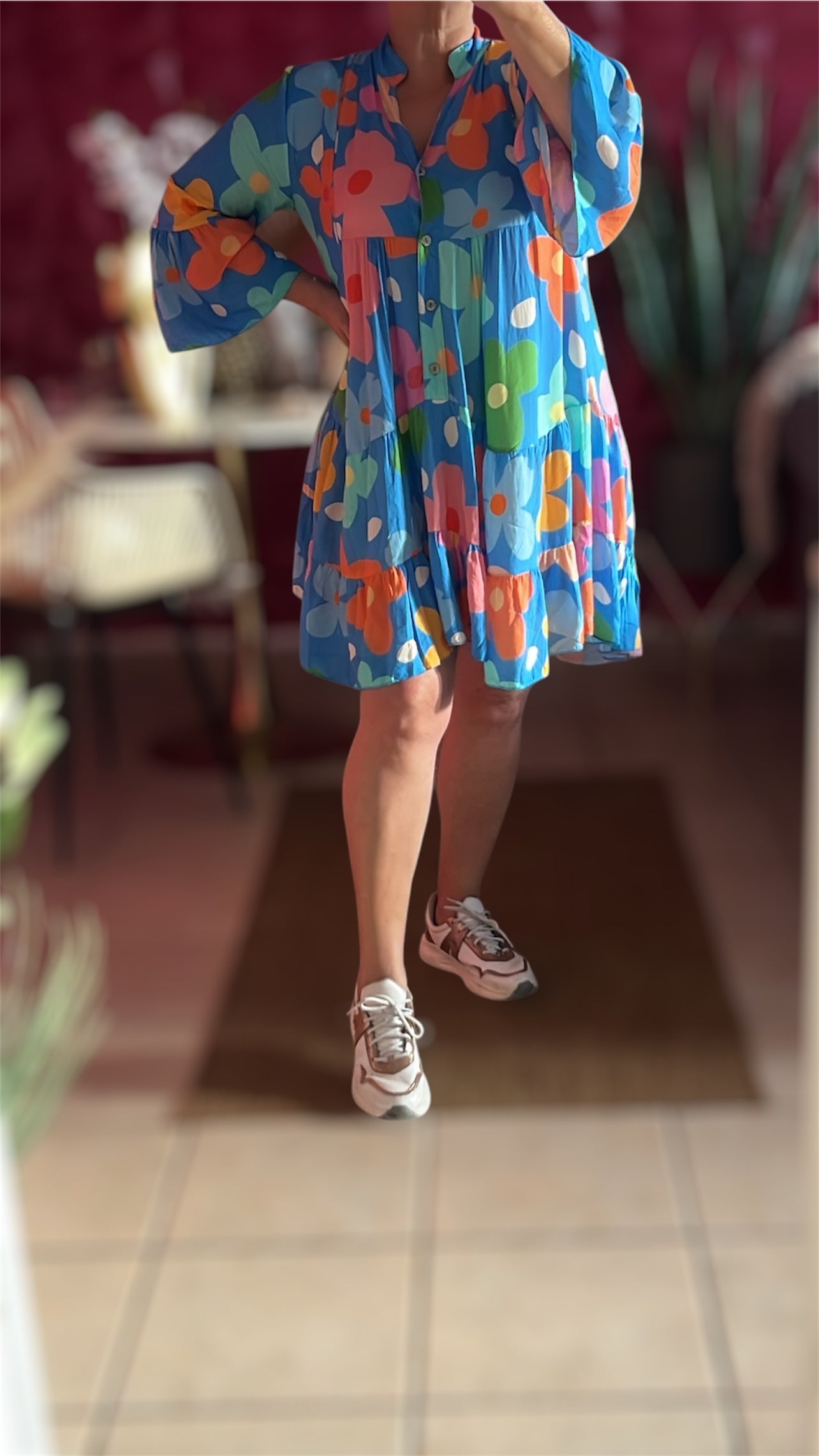 Flowers Short Dress