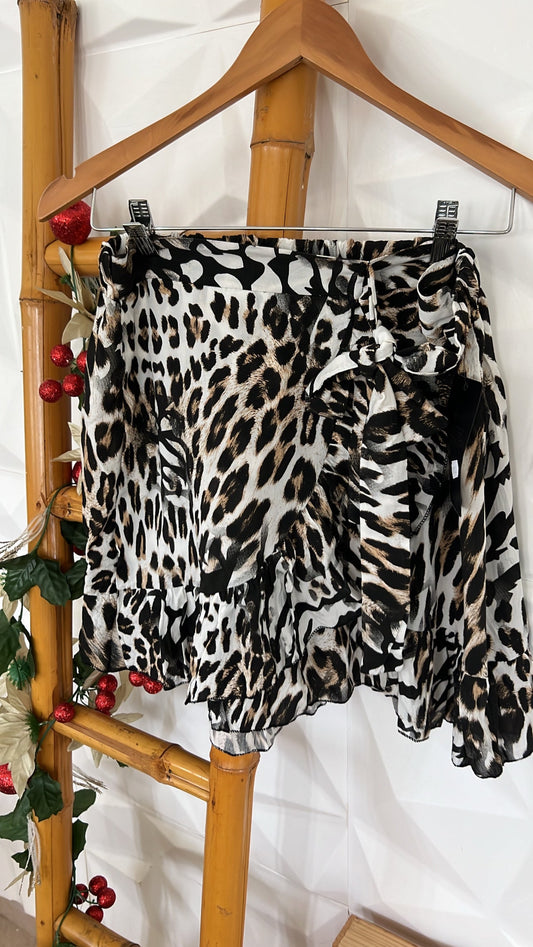 Wrap Around Animal Print Skirt