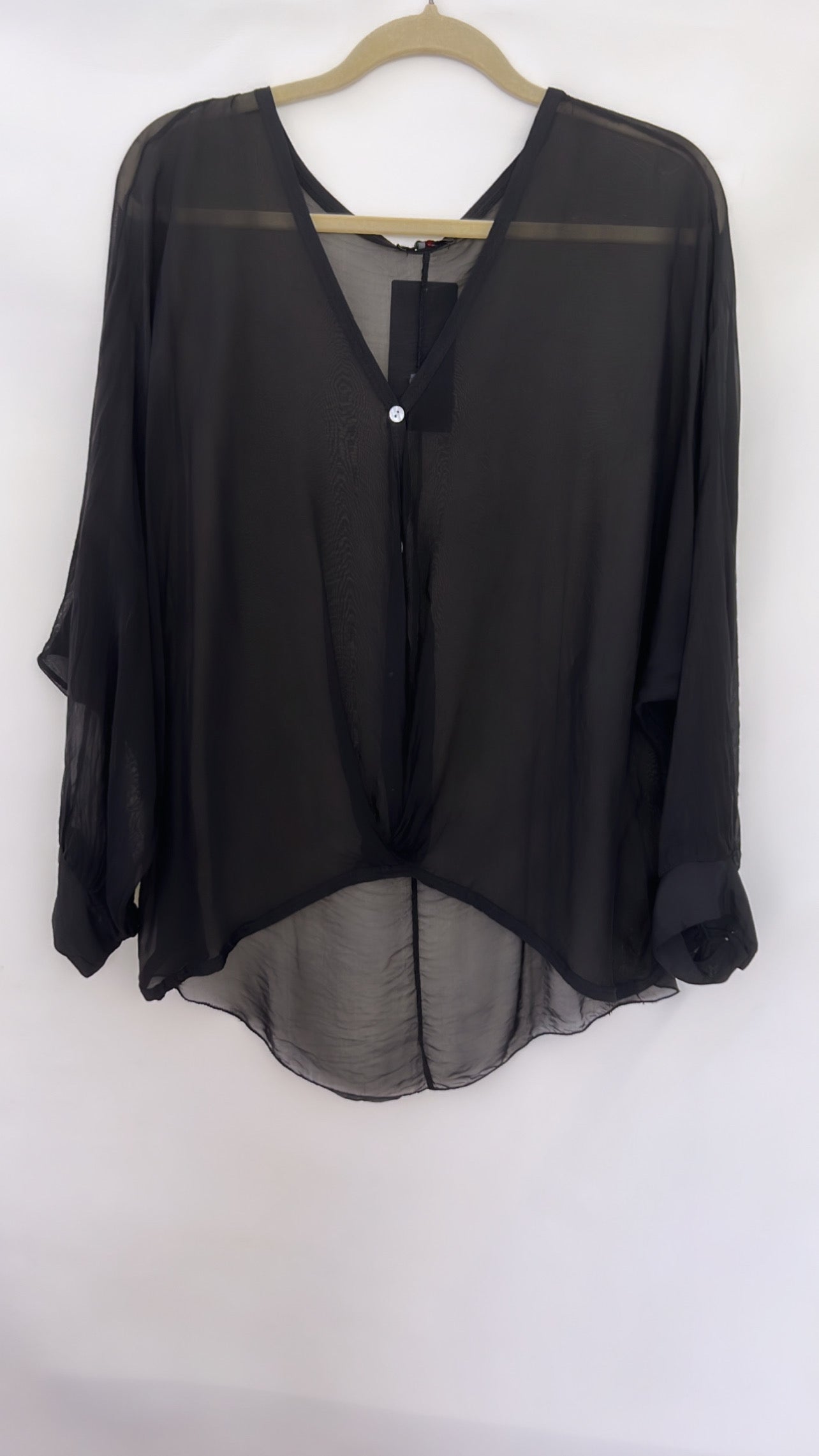 Black Sheer Italy Blouse