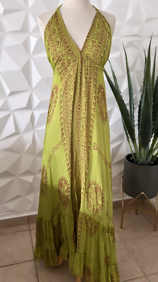 Boho Molly Green Mandala Dress