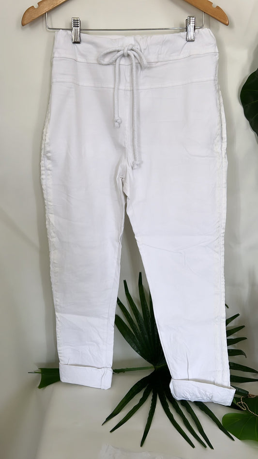 Classic White Jogger