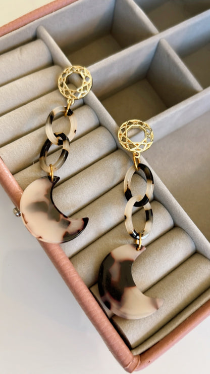 Halfmoon Tortoise Earrings