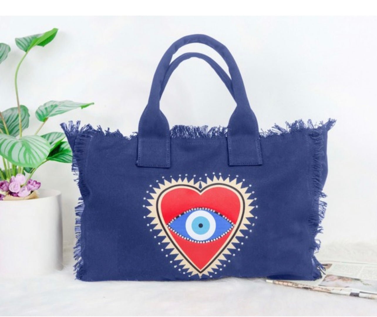 Heart Eye Bling Canva Bag