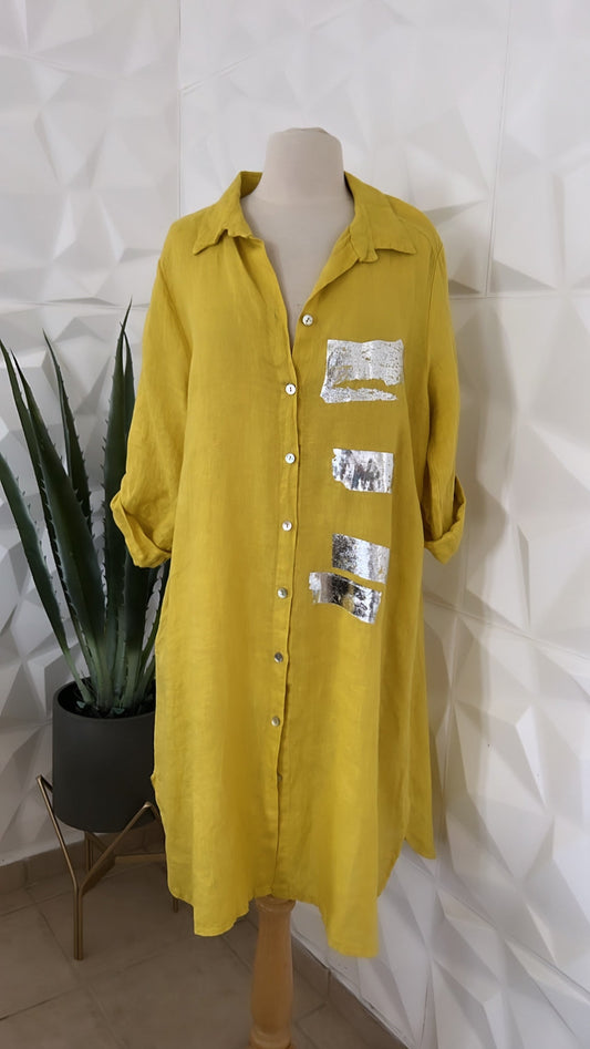 Italy Linen Midi Dress