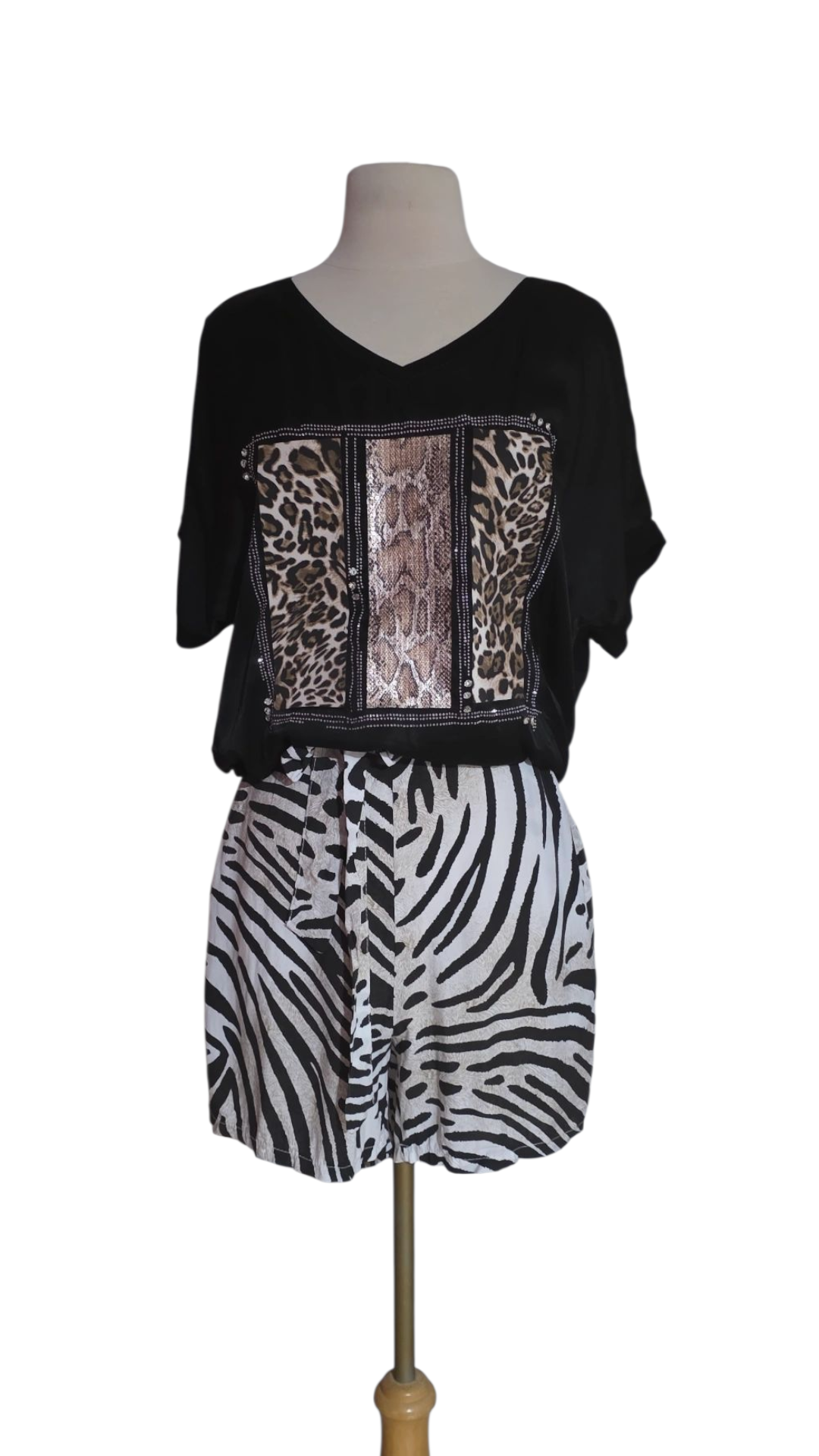 Lisa Silk Blouse. Short Sleeve