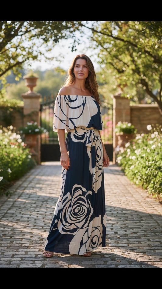 A Omaina Off Shoulder Maxi
