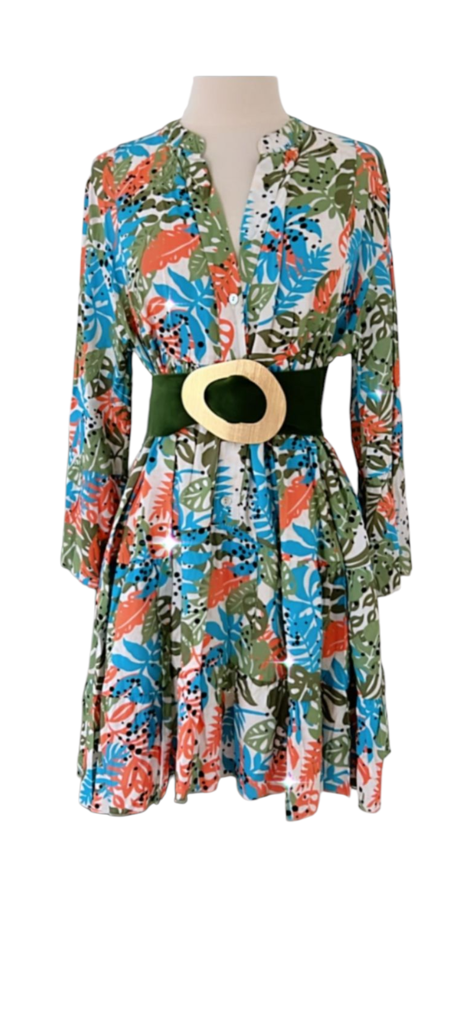 Tropic Leaf Short Dress