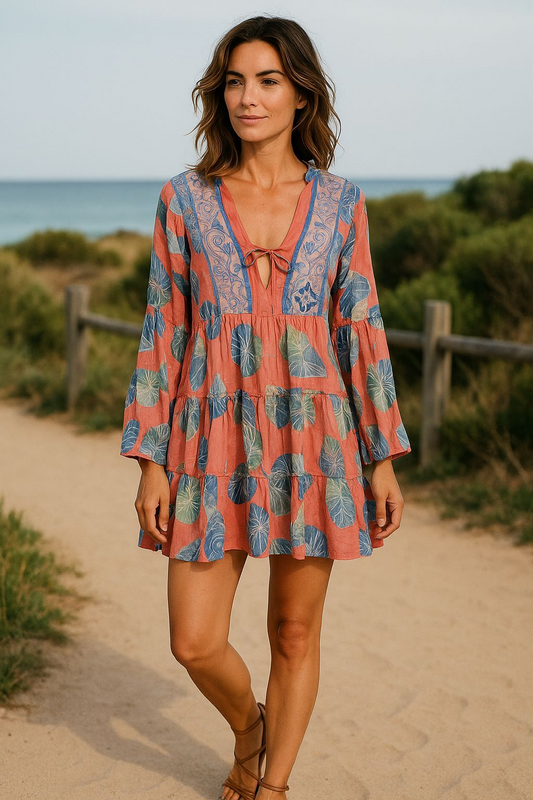 Bohemian Leaf Dress