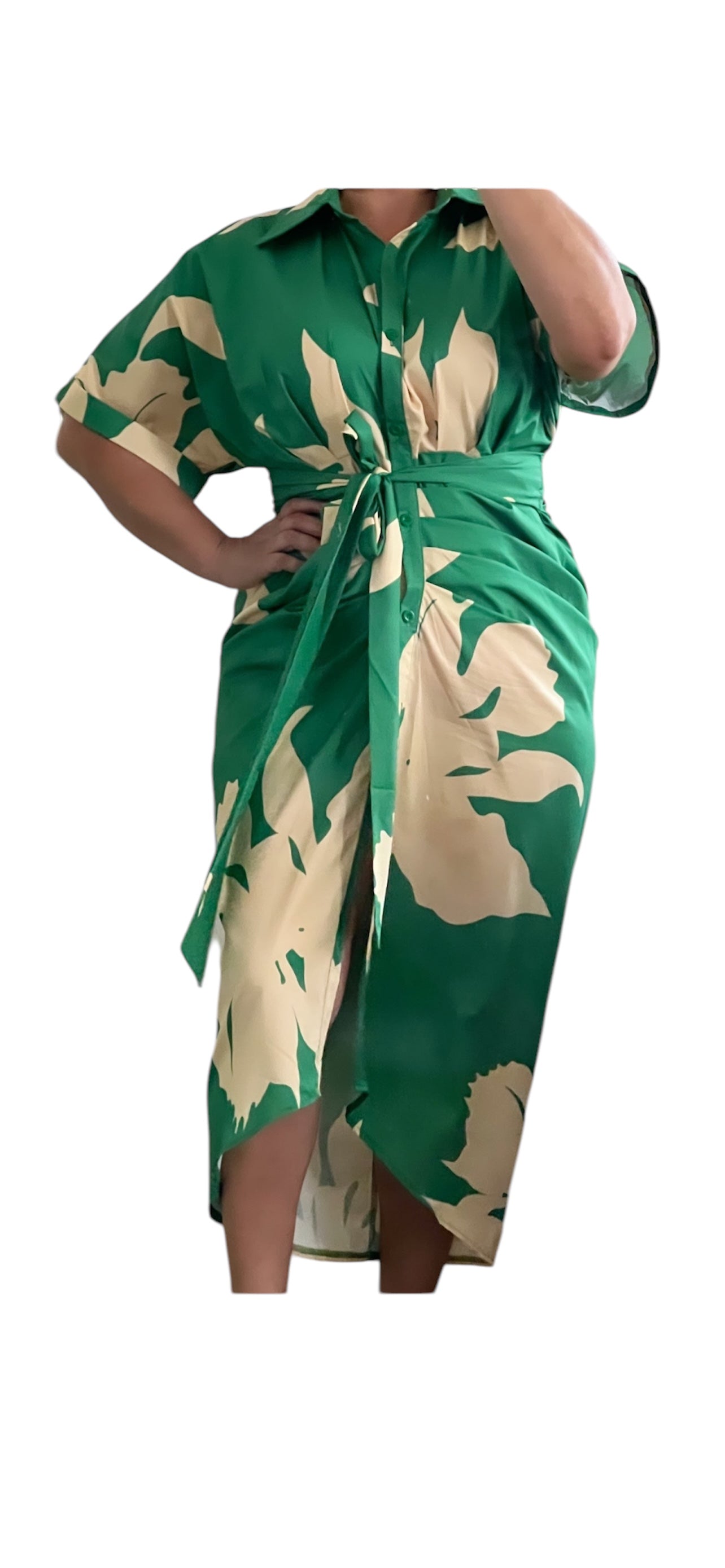 Sunshine Green Midi Dress