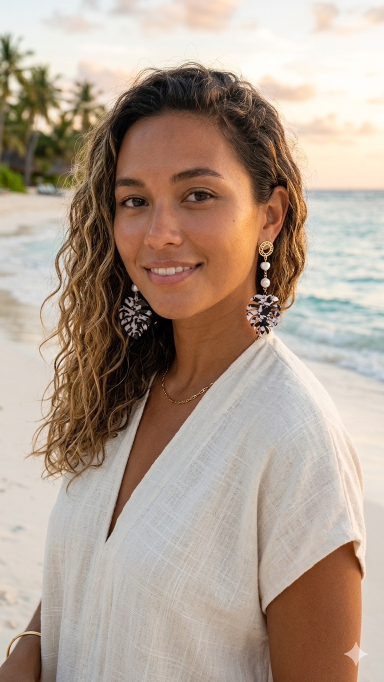 IsaZoe Monstera Earrings