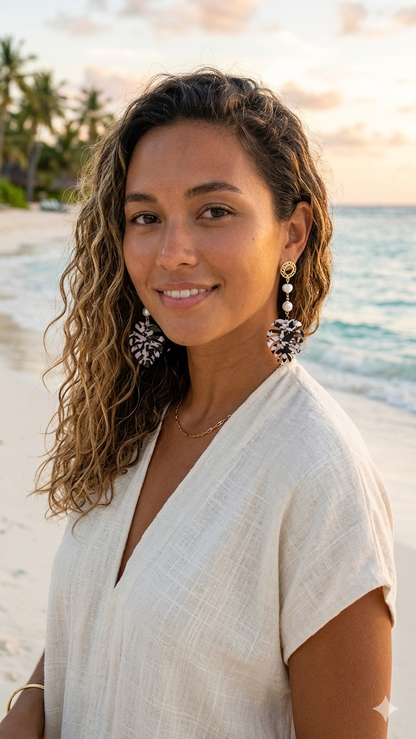 IsaZoe Monstera Earrings