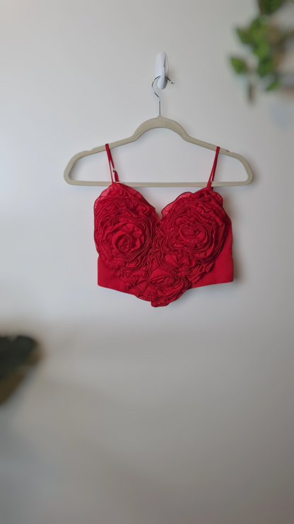 Heart Flower Crop Top