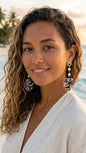 IsaZoe Tortoise Monstera Earrings