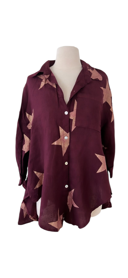 Wine Star Blouse