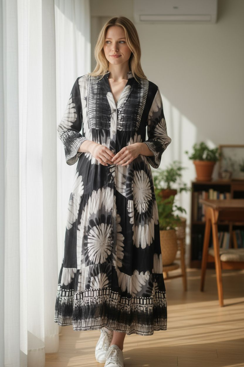 Italy Mix Maxi Dress