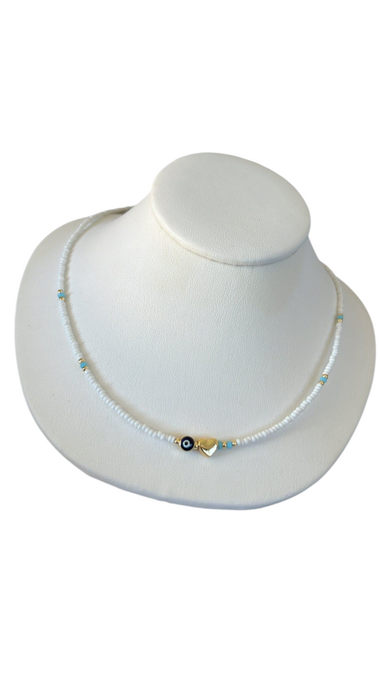 Lucky Eye & Heart choker