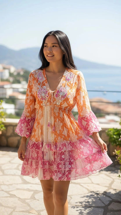 Dayna Boho Short Dress