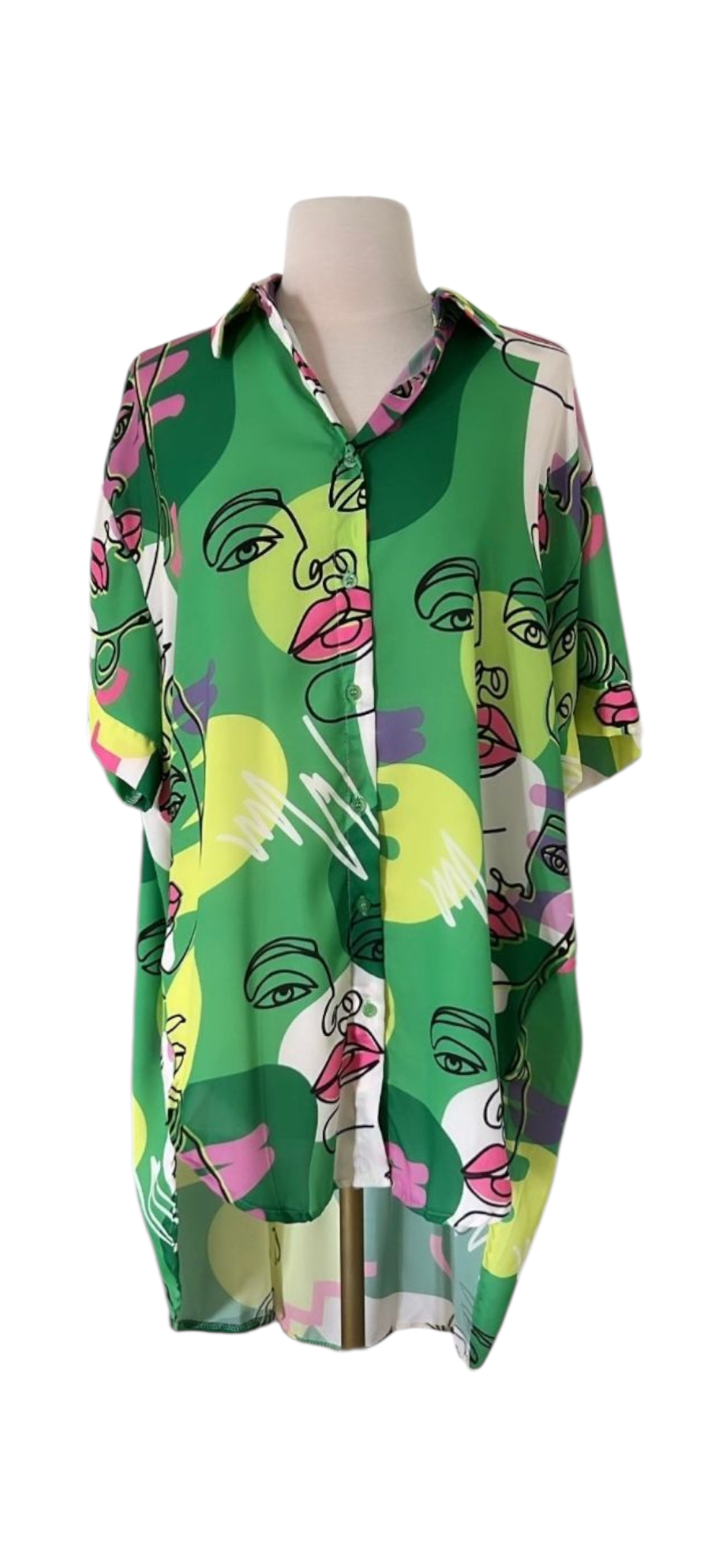 Multi Face Oversized Blouse