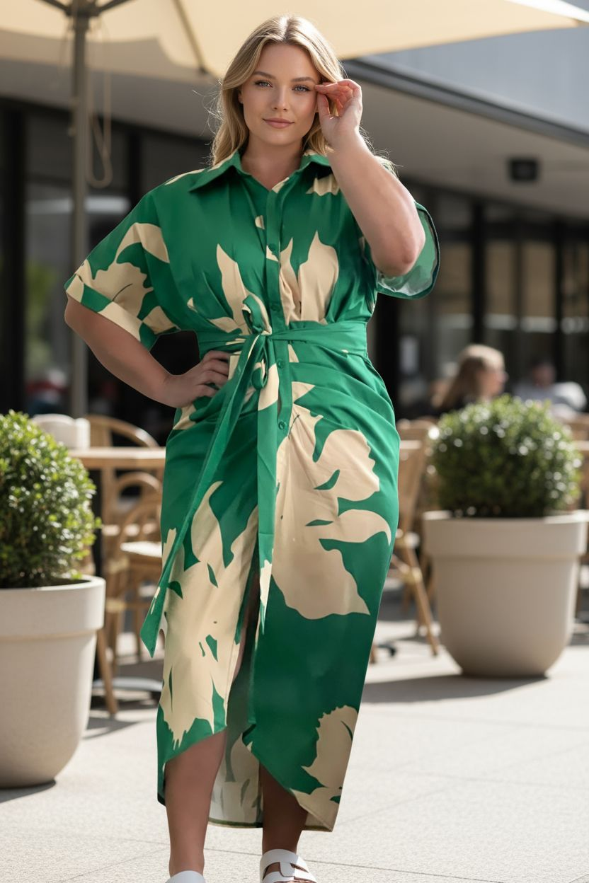 Sunshine Green Midi Dress