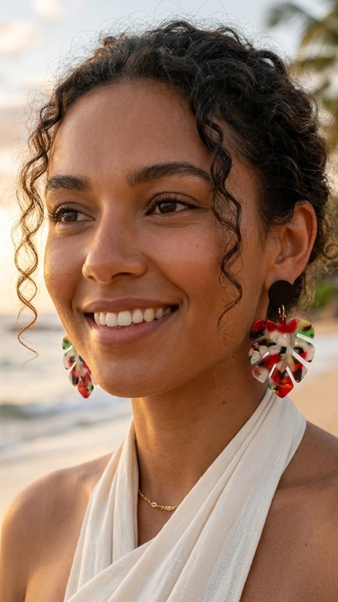IsaZoe Monstera Earrings
