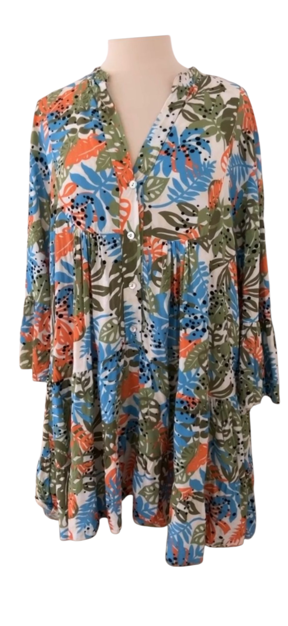 Tropic Leaf Short Dress