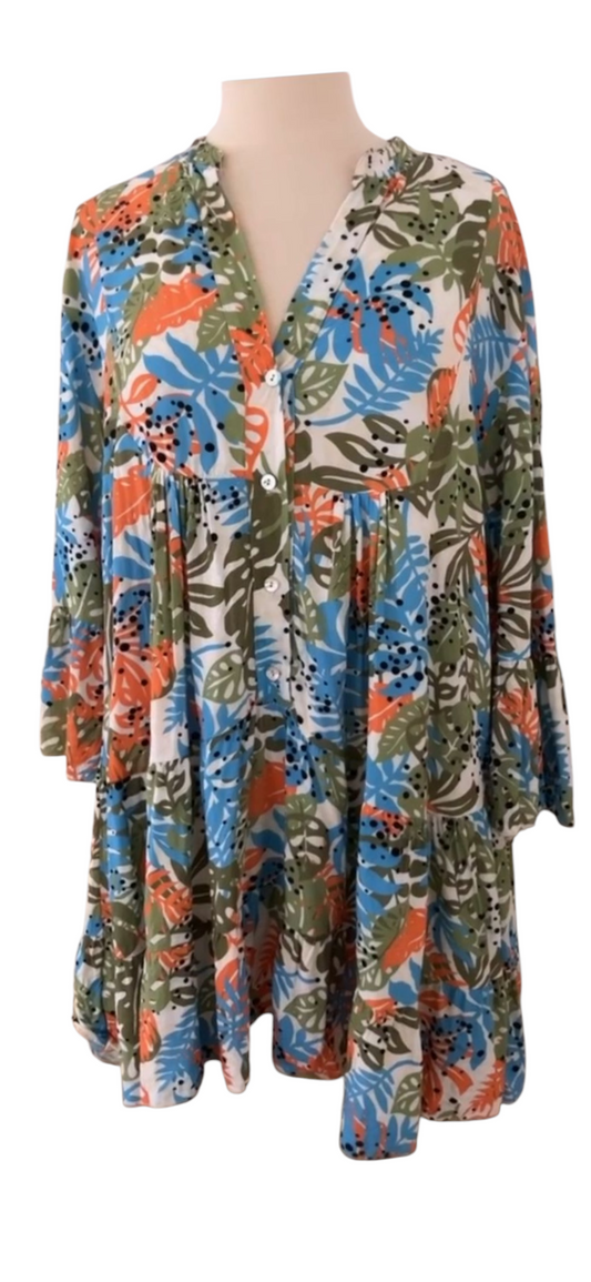 Tropic Leaf Short Dress