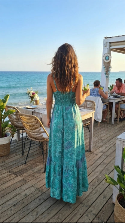 Green Boho Maxi