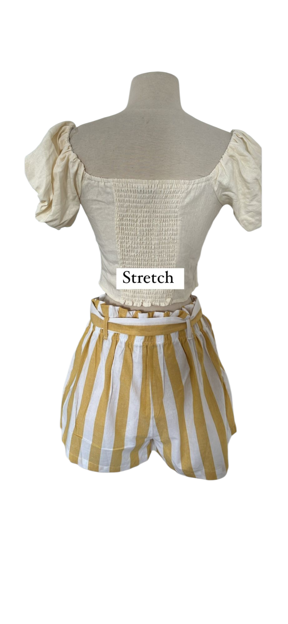 Linen Short Crop Top