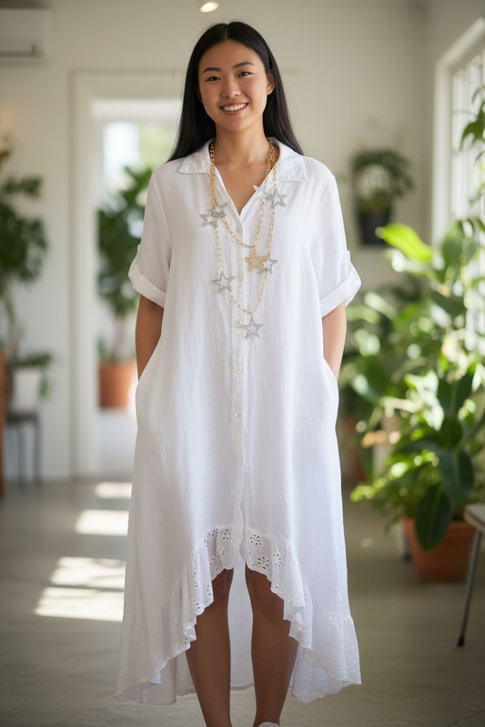 Puro Lino High Low Dress