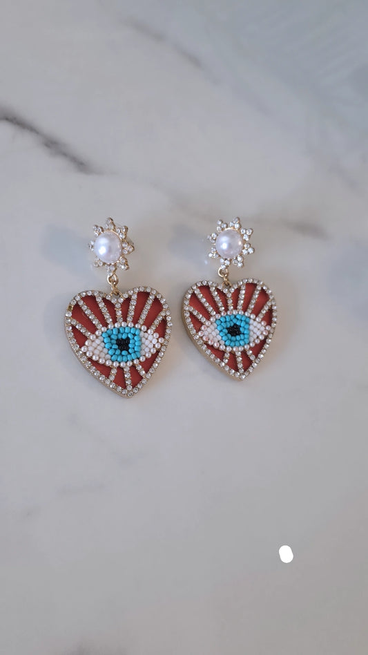 Eye Heart Earrings