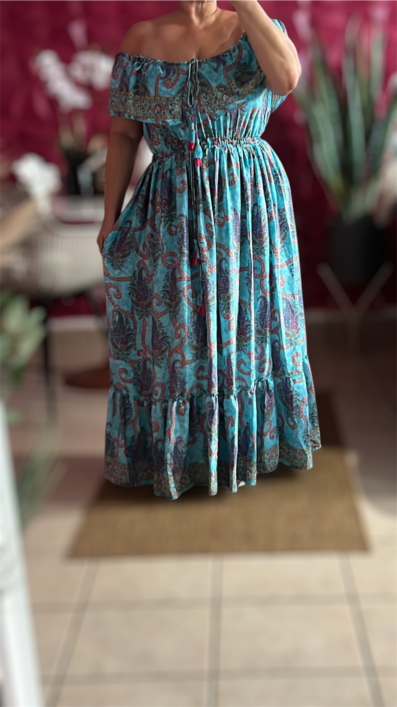 Boho Lola Off Shoulder Boho Maxi