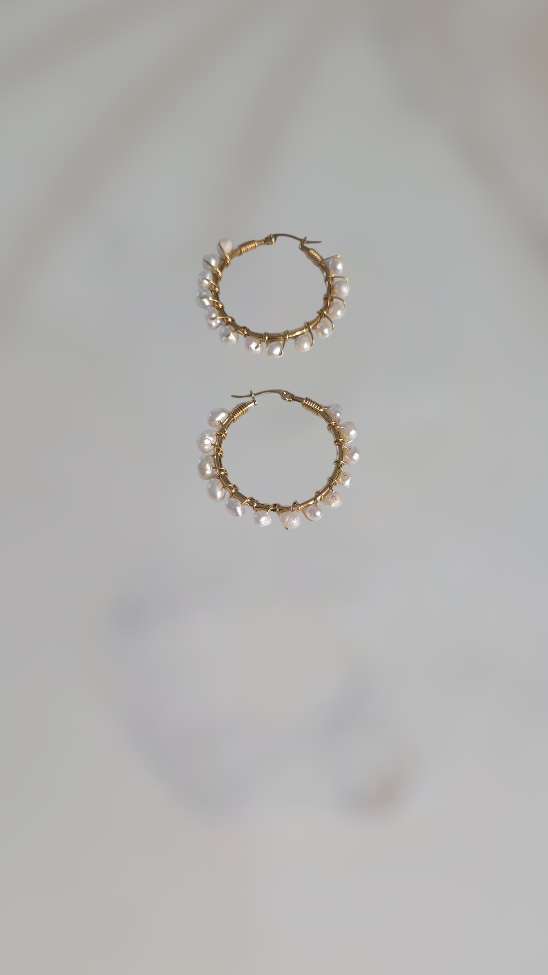 Pearls Hoops
