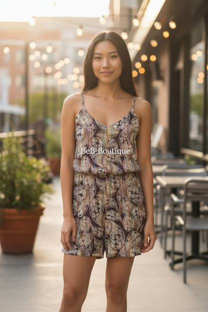 Gracie Boho short romper
