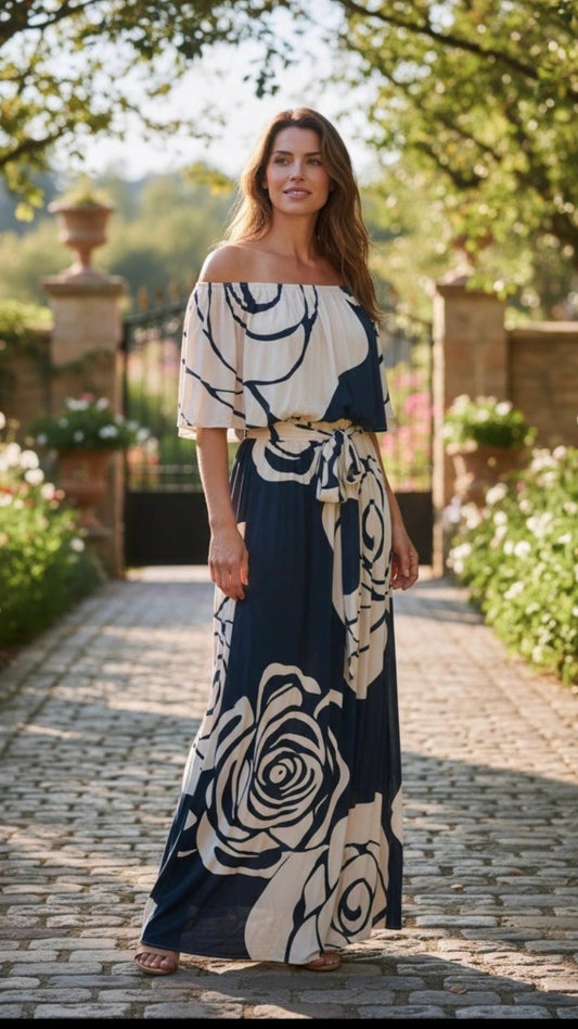 A Omaina Off Shoulder Maxi