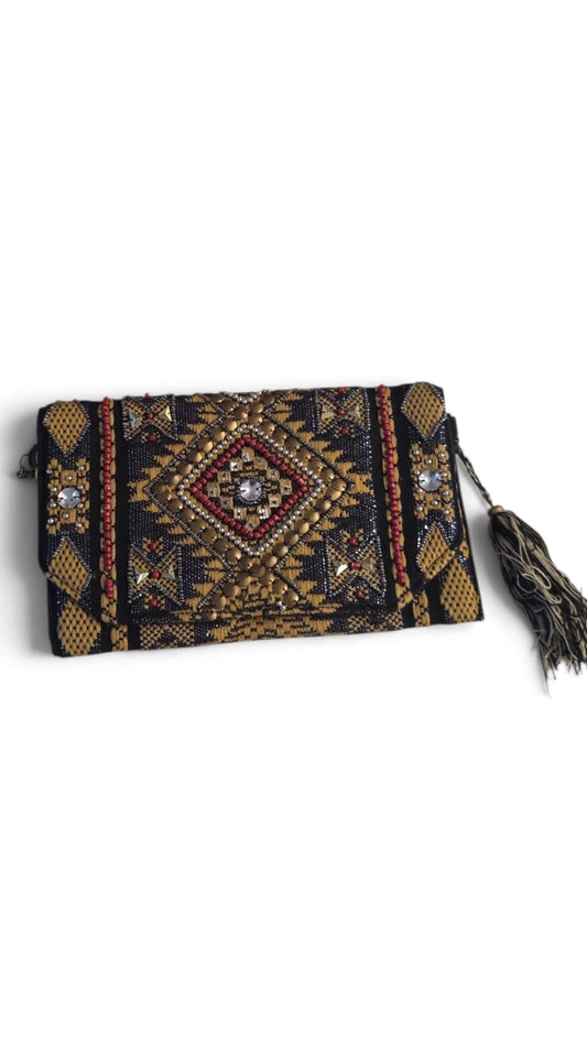 Boho Embroidery Clutch