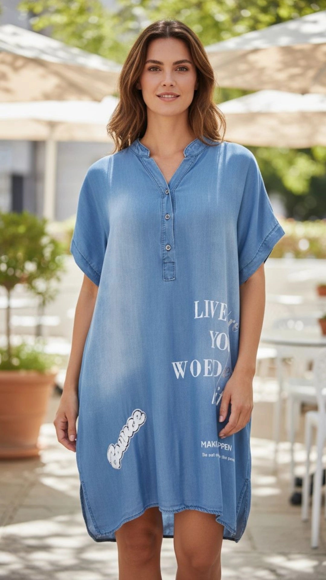 Italy Denim Midi Dress