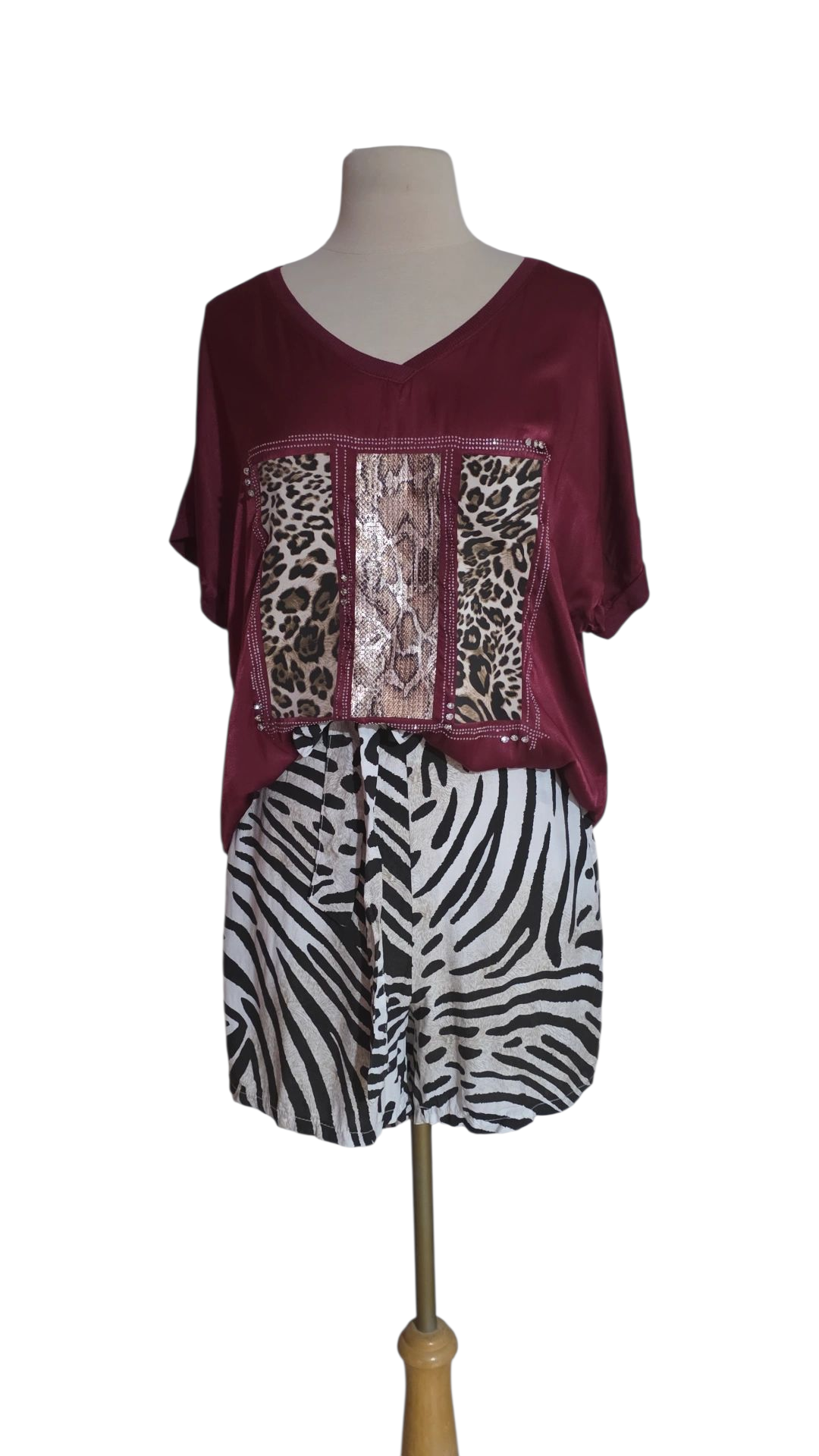 Lisa Silk Blouse. Short Sleeve