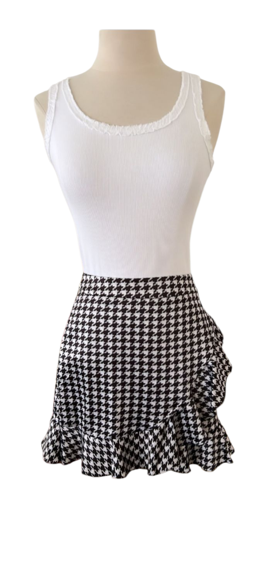 White Black Skort