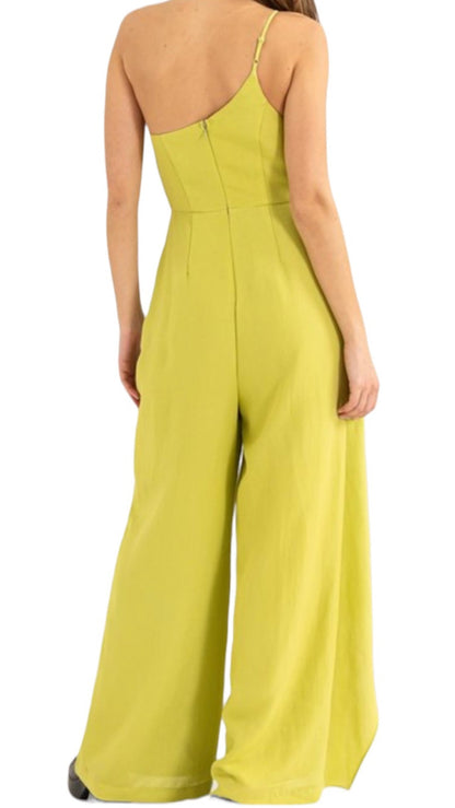 One Shoulder Sarong Jumpsuit